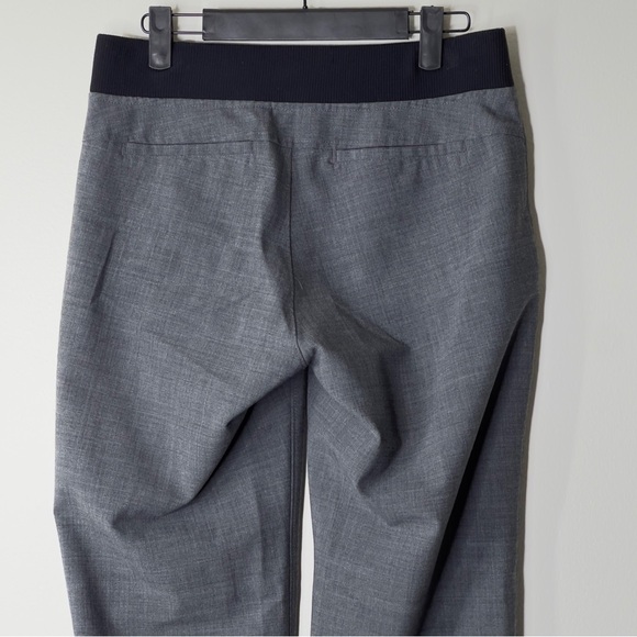 ATHLETA Size 4 Gray With Black Elastic Waistband Straight Leg Active Wear - Picture 3 of 11